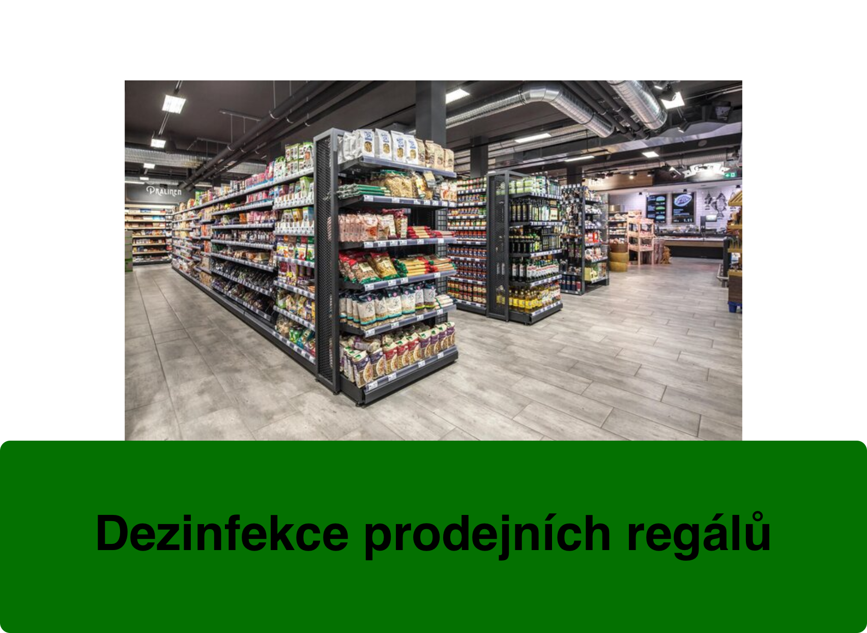 klik jagardener - dezinfekce regálů